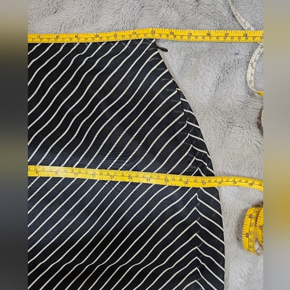 Y2K Alain Manoukian Black White Pinstriped Skirt 8 - Picture 6 of 8